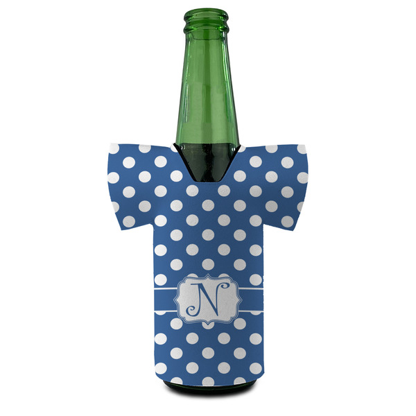 Polka Dots Jersey Bottle Cooler - Set of 4 - FRONT (on bottle)