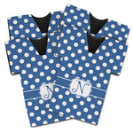 Polka Dots Jersey Bottle Cooler - Set of 4 (Personalized)