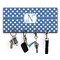 Polka Dots Key Hanger w/ 4 Hooks w/ Initial