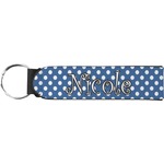 Polka Dots Neoprene Keychain Fob (Personalized)