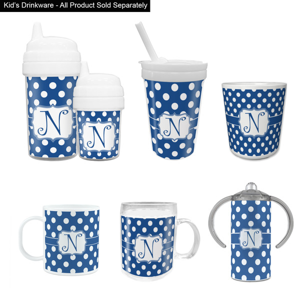 Polka Dots Kid's Drinkware - Customized & Personalized