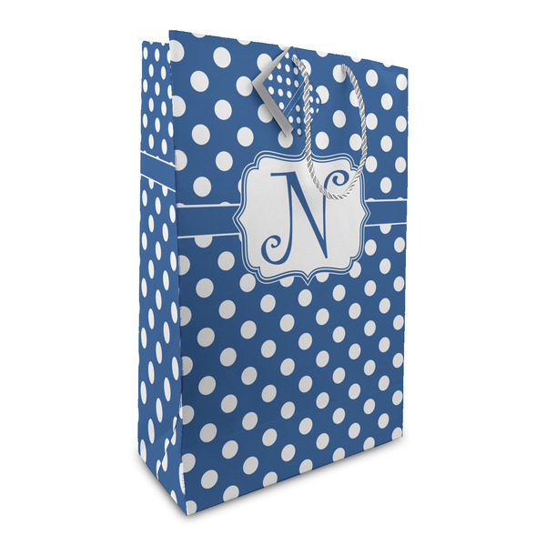 Custom Polka Dots Large Gift Bag (Personalized)