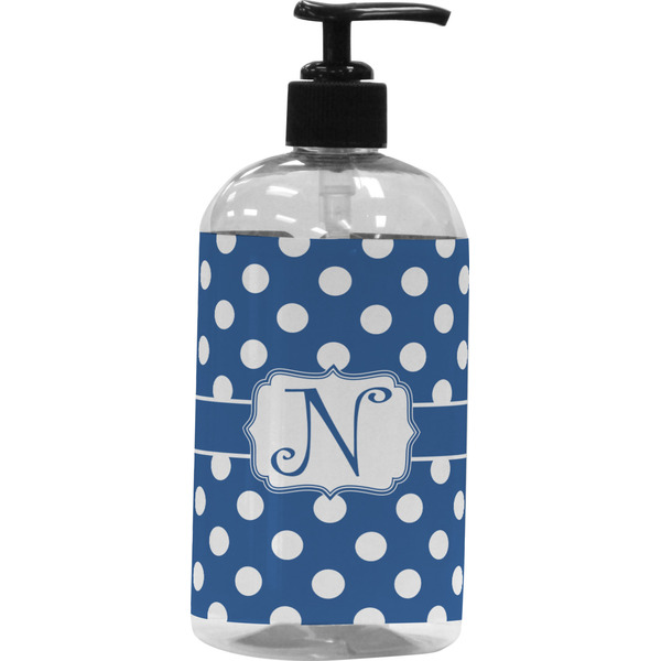 Custom Polka Dots Plastic Soap / Lotion Dispenser (Personalized)
