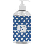Polka Dots Plastic Soap / Lotion Dispenser (16 oz - Large - White) (Personalized)