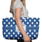 Polka Dots Large Rope Tote Bag - In Context View