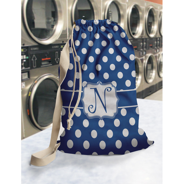 Polka Dots Laundry Bag in Laundromat