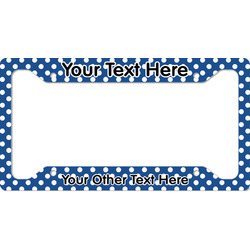 Polka Dots License Plate Frame (Personalized)