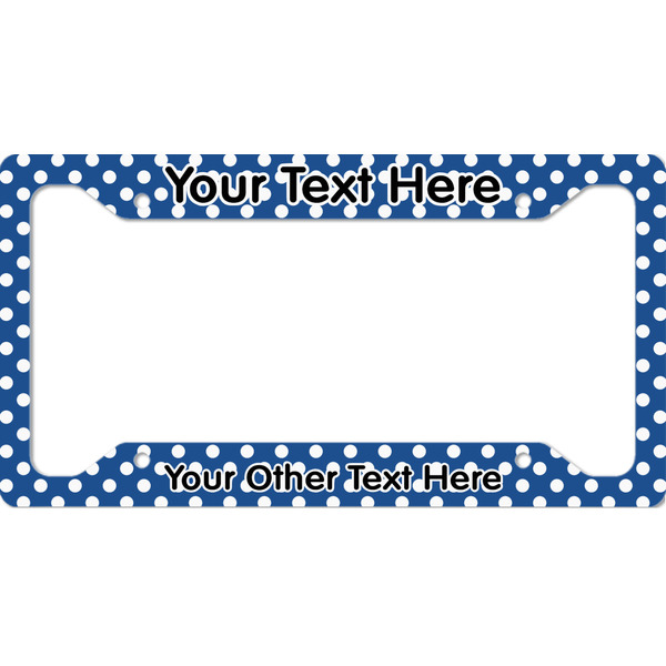Custom Polka Dots License Plate Frame - Style A (Personalized)