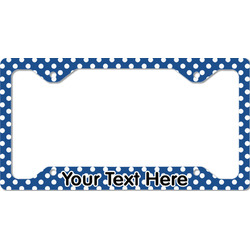 Polka Dots License Plate Frame - Style C (Personalized)