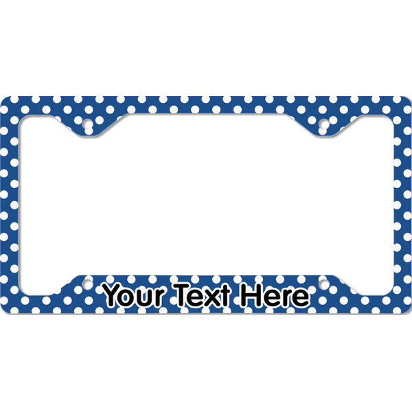 Custom Polka Dots License Plate Frame - Style C (Personalized)