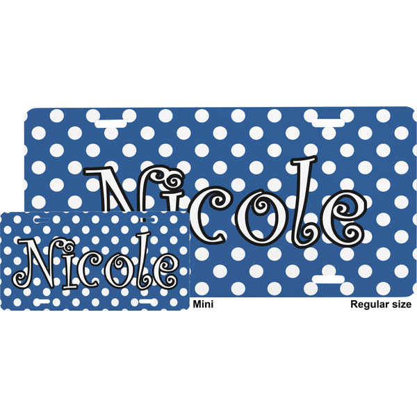 Polka Dots License Plate (Sizes)