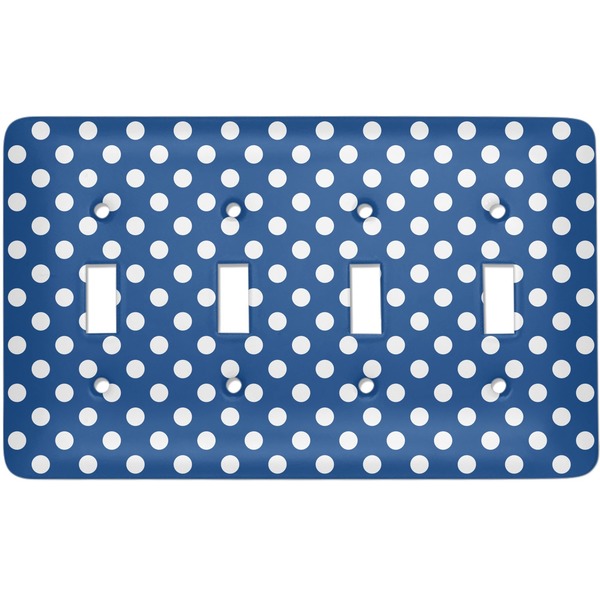 Custom Polka Dots Light Switch Cover (4 Toggle Plate)
