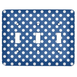 Polka Dots Light Switch Cover (3 Toggle Plate)