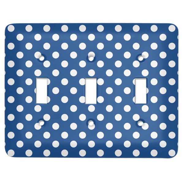 Custom Polka Dots Light Switch Cover (3 Toggle Plate)