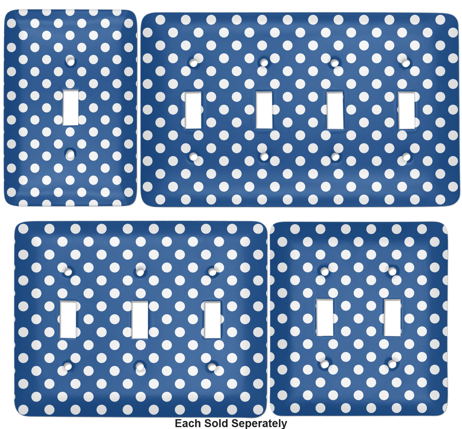 Polka Dots Light Switch Cover (Personalized) YouCustomizeIt