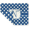 Polka Dots Double-Sided Linen Placemat - Single w/ Initial