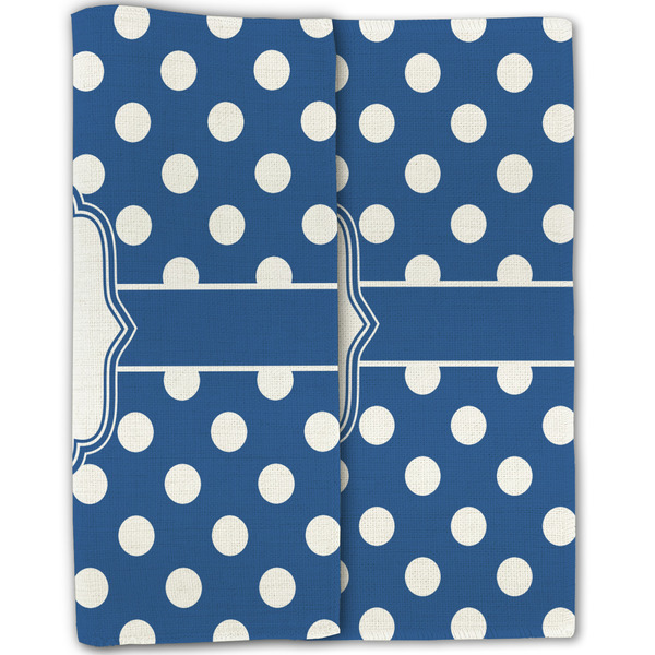 Polka Dots Linen Placemat - Folded Half (double sided)
