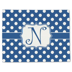 Polka Dots Single-Sided Linen Placemat - Single w/ Initial