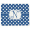 Polka Dots Single-Sided Linen Placemat - Single w/ Initial
