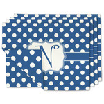 Polka Dots Linen Placemat w/ Initial