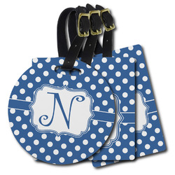 Polka Dots Plastic Luggage Tag (Personalized)