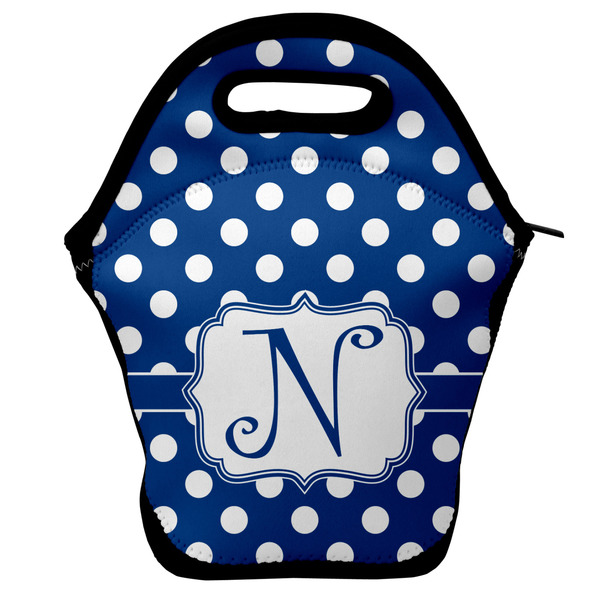 Custom Polka Dots Lunch Bag w/ Initial