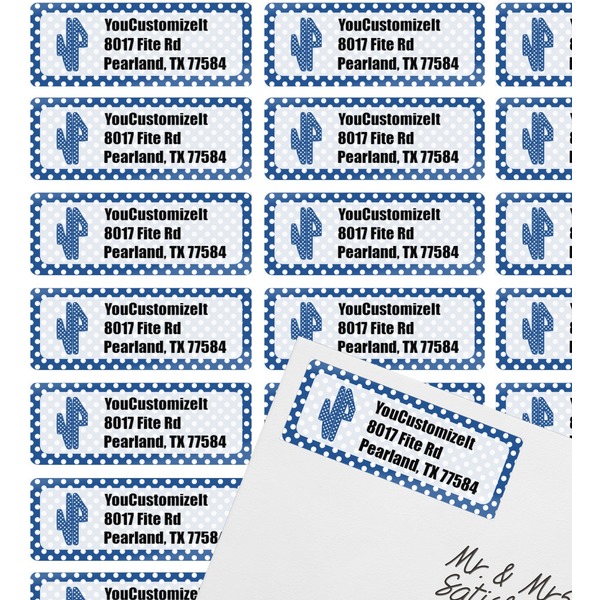 Polka Dots Mailing Label on Envelope - Multiple Labels