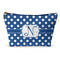 Polka Dots Makeup Bag - Large - 12.5"x7" (Personalized)
