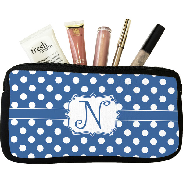 Custom Polka Dots Makeup / Cosmetic Bag (Personalized)