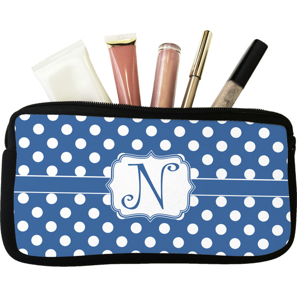Custom Polka Dots Makeup / Cosmetic Bag (Personalized)