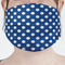 Polka Dots Mask - Pleated (new) Front View on Girl
