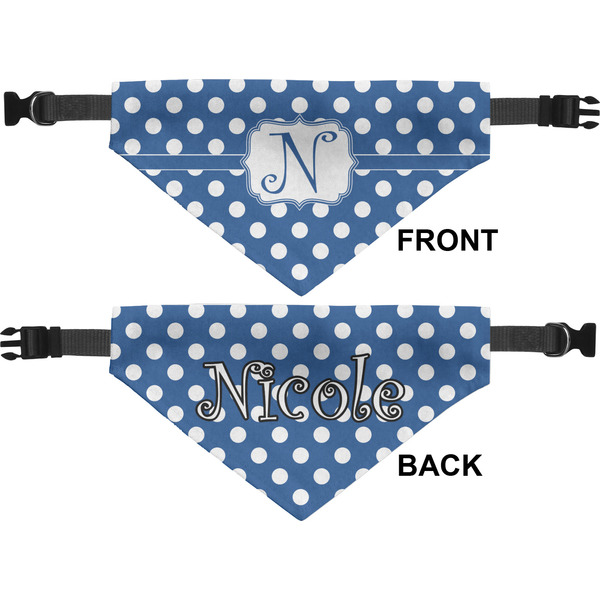 Polka Dots Medium Dog Bandana Approval