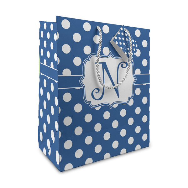 Custom Polka Dots Medium Gift Bag (Personalized)