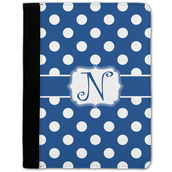 Custom Polka Dots Notebook Padfolio - Medium w/ Initial