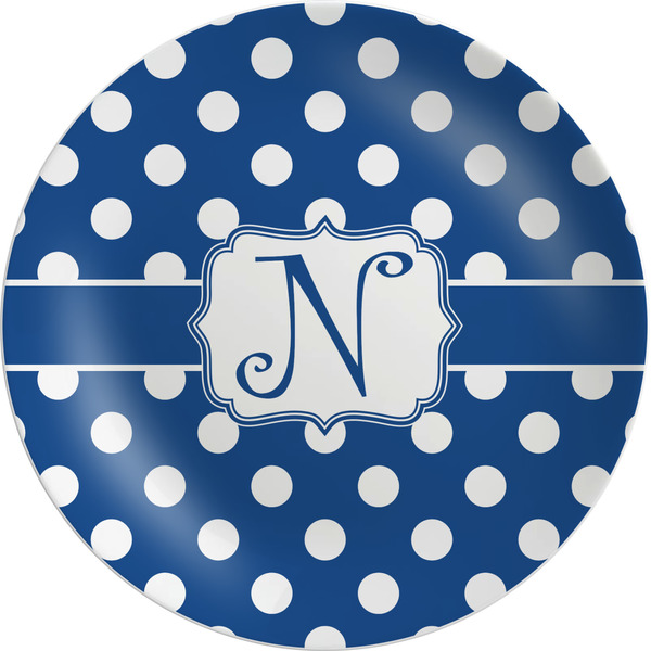 Custom Polka Dots Melamine Plate (Personalized)