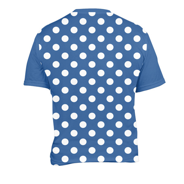 Polka Dots Men's Crew Neck T Shirt Medium - Back