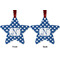 Polka Dots Metal Star Ornament - Front and Back