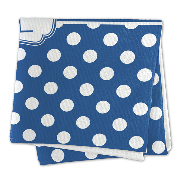 Polka Dots Microfiber Dish Rag - FOLDED (square)
