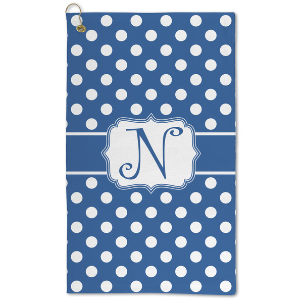 Custom Polka Dots Microfiber Golf Towel - Large (Personalized)