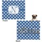 Polka Dots Microfleece Dog Blanket - Large- Front & Back