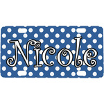 Polka Dots Mini/Bicycle License Plate (Personalized)