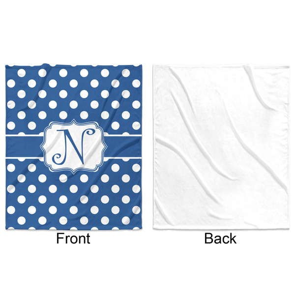 Polka Dots Minky Blanket - 50"x60" - Single Sided - Front & Back