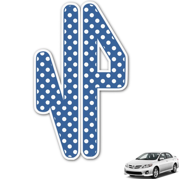Custom Polka Dots Monogram Car Decal (Personalized)