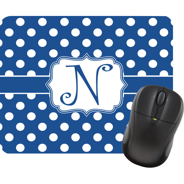 Custom Polka Dots Rectangular Mouse Pad (Personalized)