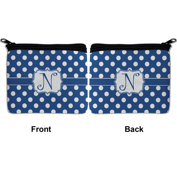 Polka Dots Neoprene Coin Purse - Front & Back (APPROVAL)