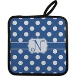 Polka Dots Pot Holder w/ Initial