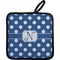 Polka Dots Pot Holder w/ Initial