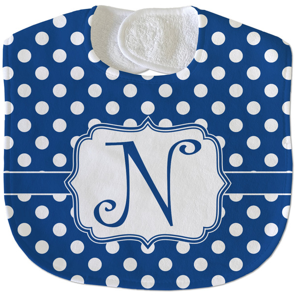 Polka Dots New Baby Bib - Closed and Folded