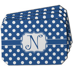 Polka Dots Dining Table Mat - Octagon w/ Initial
