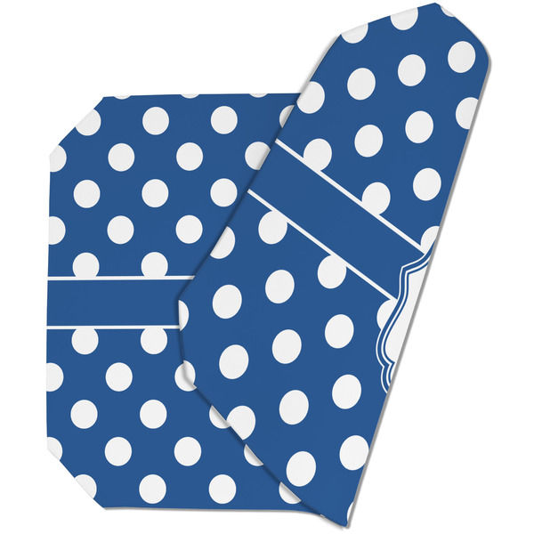 Custom Polka Dots Dining Table Mat - Octagon (Double-Sided) w/ Initial